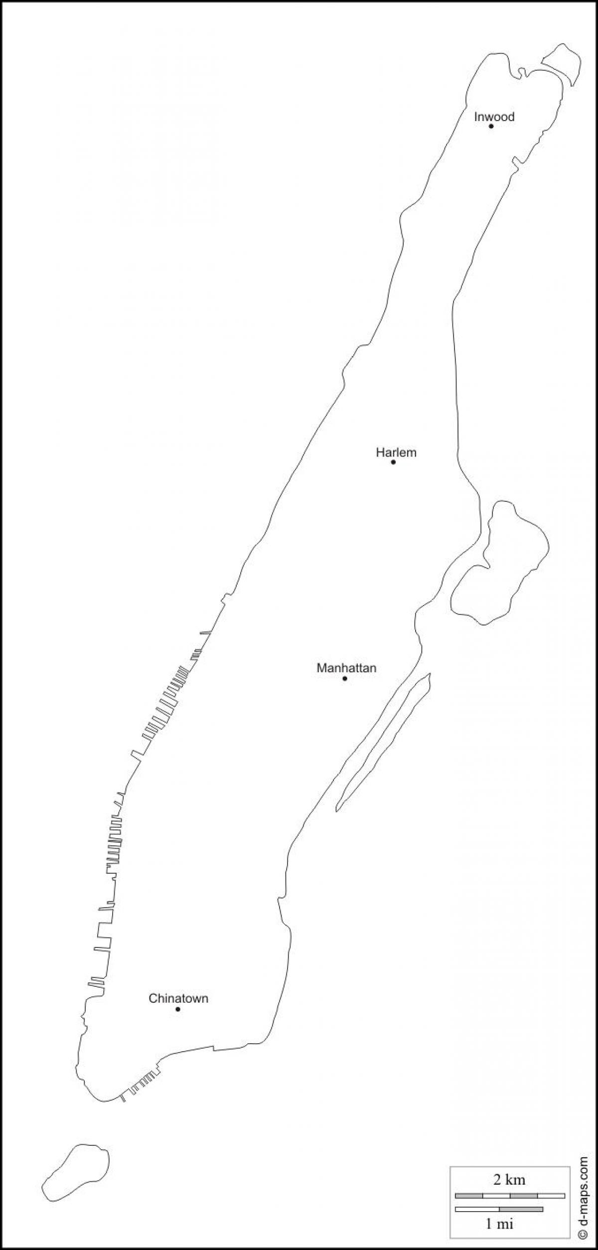 пустая карта Манхэтэна