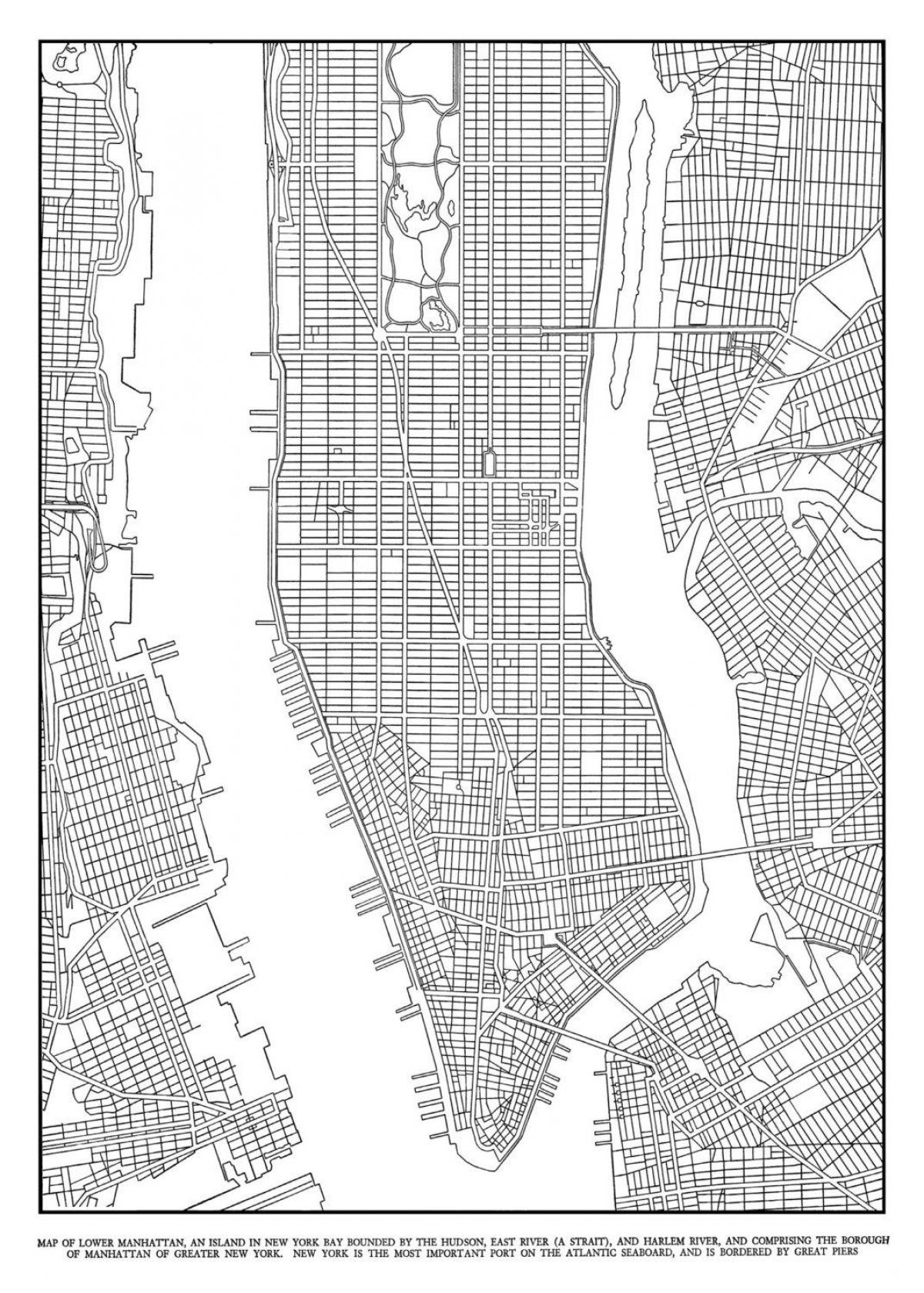 карта Манхэтэна сеткі