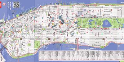 Падрабязная карта Манхэтэна, Нью-Ёрк